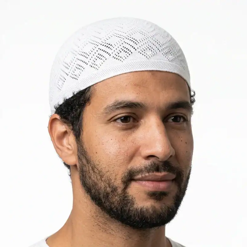 Bonnet Musulman Unisexe Chaud – coloris blanc