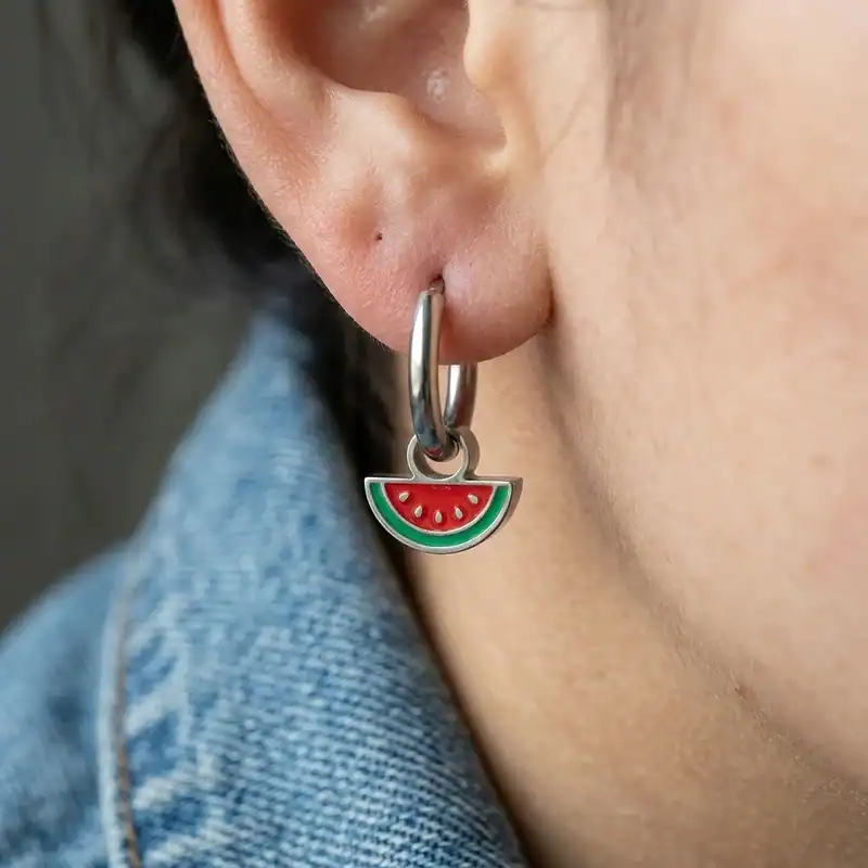 Boucle D’Oreille Pastèque Créole Palestine