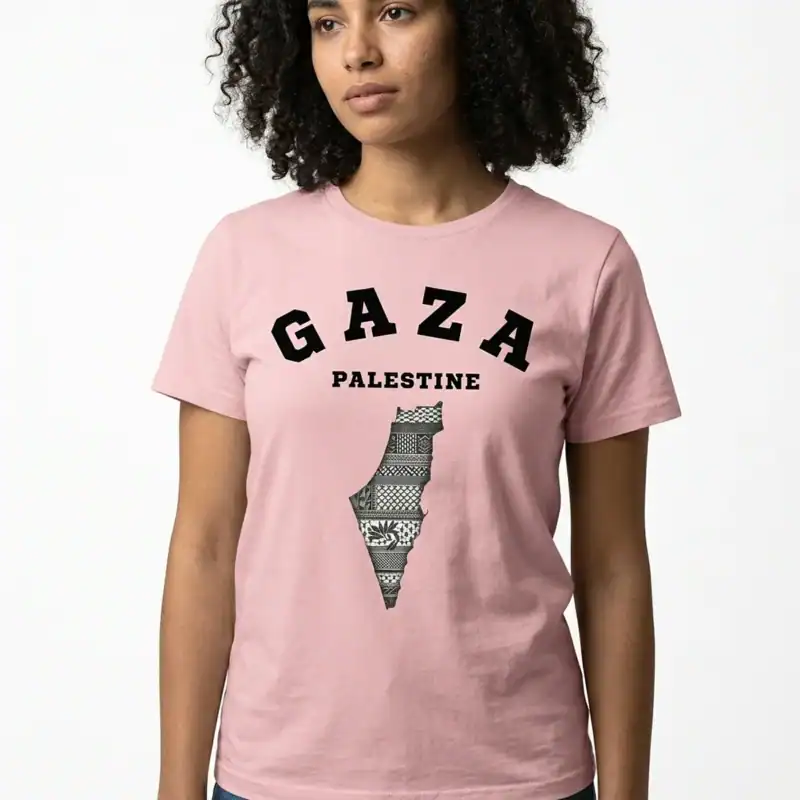 Free Gaza T Shirt – coloris rose