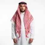 Ghutra Keffieh avec ou sans Agal – rouge, avec agal