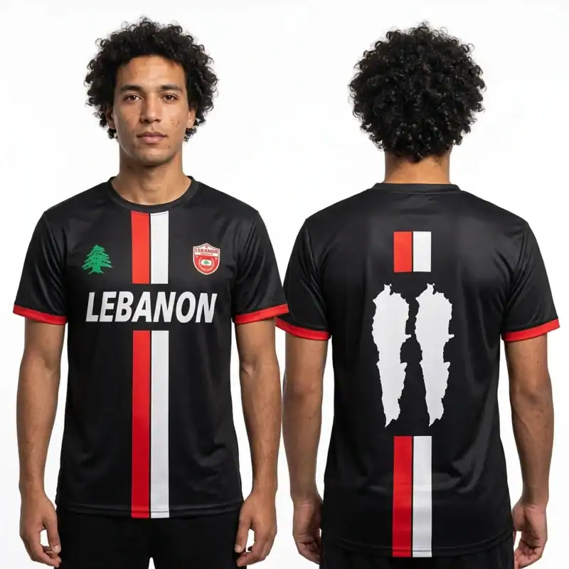 Maillot Du Liban Drapeau Libanais – coloris noir