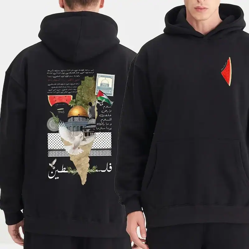 Pull Pasteque Palestine – coloris noir